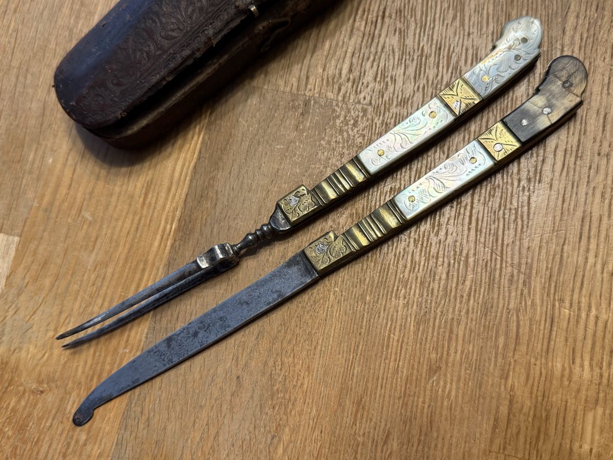 Coltelli tascabile: Antikes Messer & Gabel Set Museale Taschenmesser – Usato da Goldach venduto da Messerguru 7