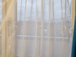 Vorhang bestickt für Fenster neu , 2 Stück
