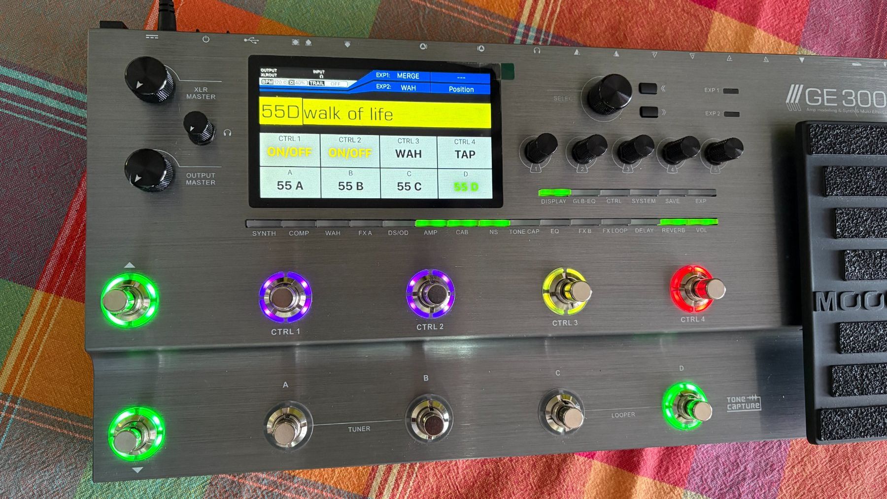 Mooer Strumenti musicali: MOOER GE300 Amp modelling, synth & Multi Effects – Usato da Lamboing venduto da Heureux 5