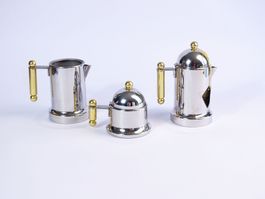Kontessa Inox 18/12 Set – 3-teilig – 24K vergoldete Griffe