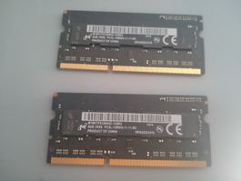 Paire de barrettes mémoire RAM 4GB PC3L pour portable 12800S