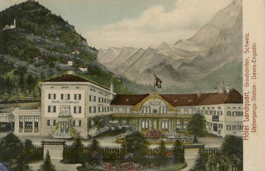 Cartoline postali: Landquart   GR   mit Hôtel LANDQUART     um 1910 – Usato da Brig venduto da Valcards54
