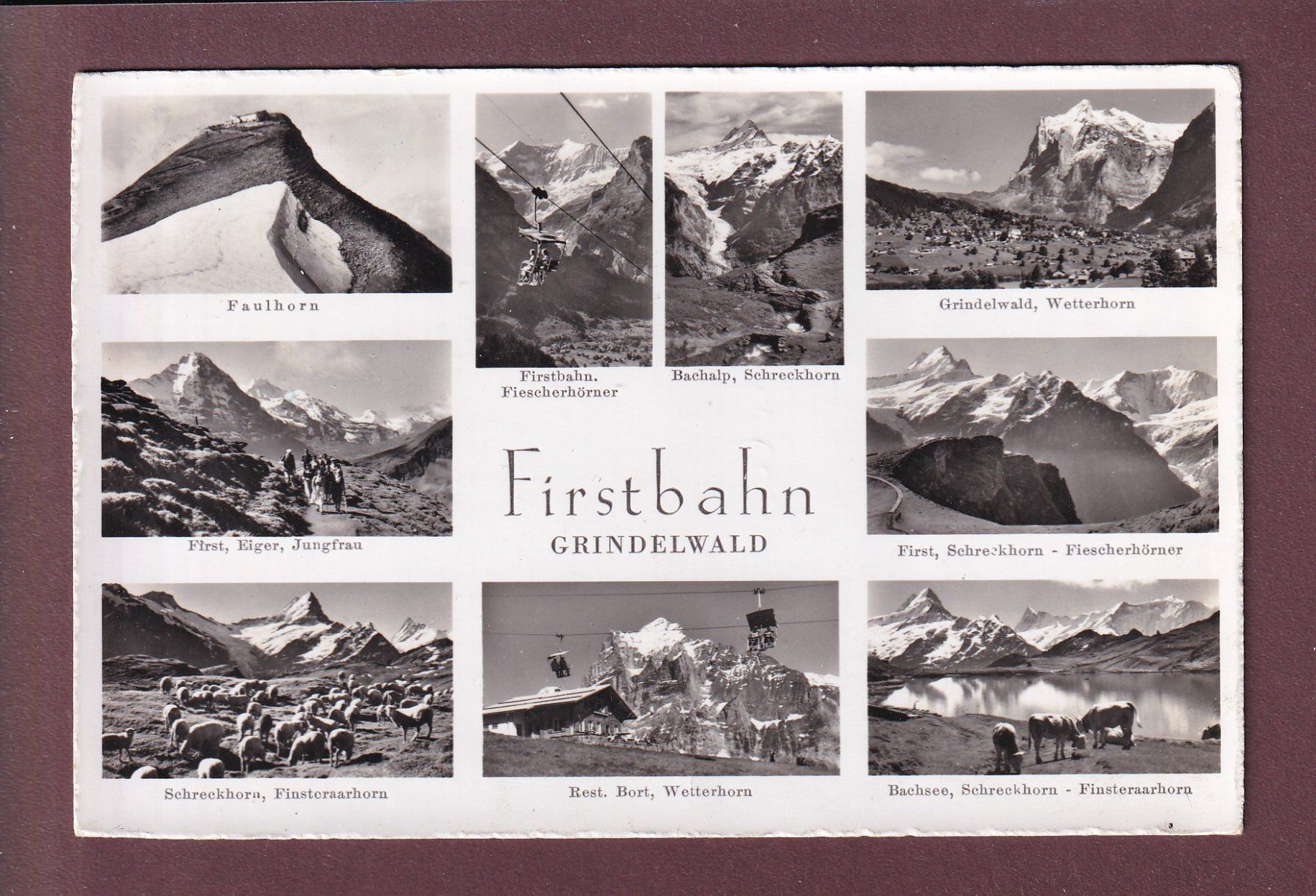 Ansichtskarten: GRINDELWALD - Firstbahn - 9 Bilder – Gebraucht aus Pully von nicecards