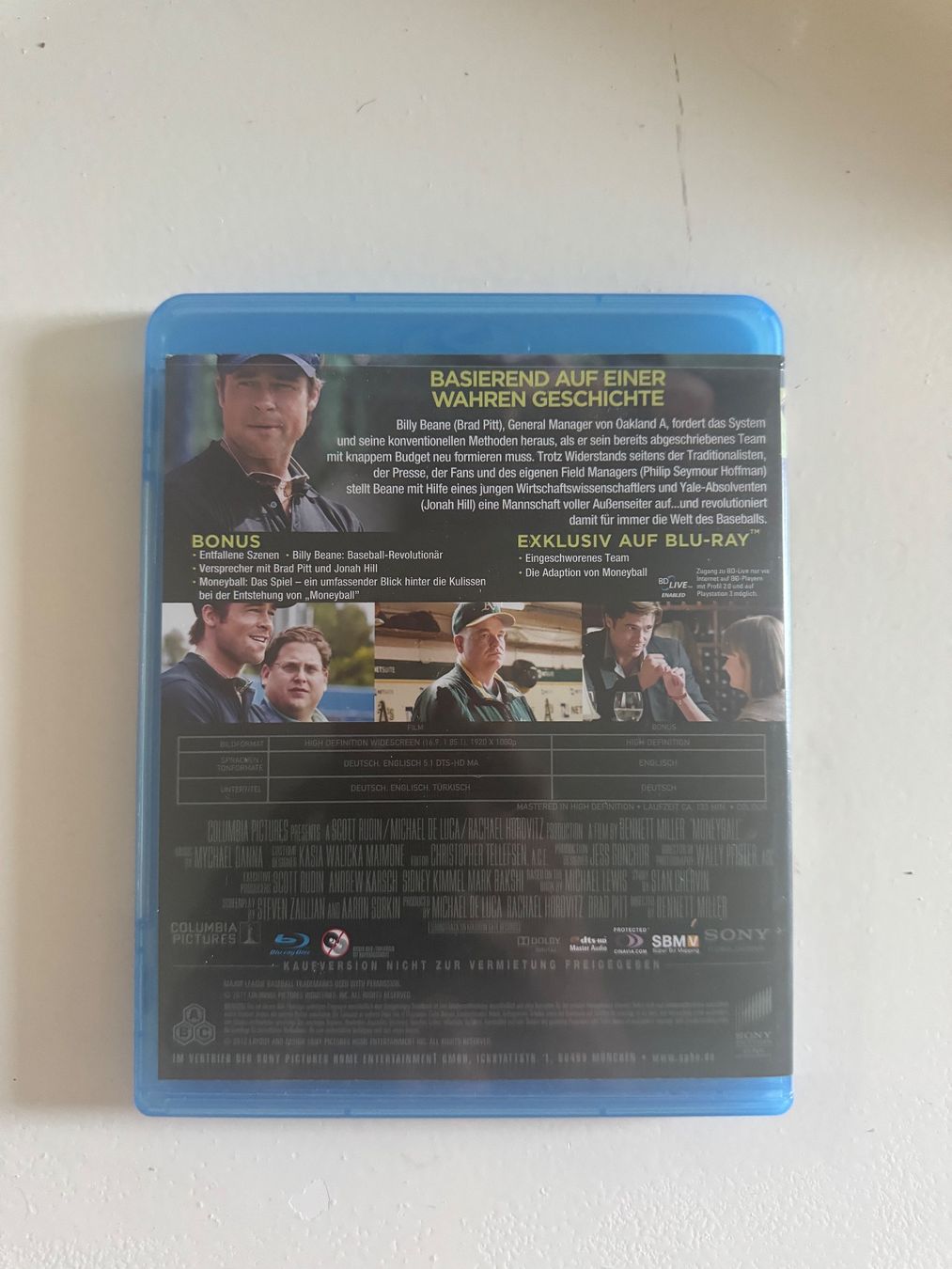 Tutti i DVDs: MONEYBALL.  (BLU-RAY)  MIT BRAD PITT – Usato da Basel venduto da san_2qlq 1