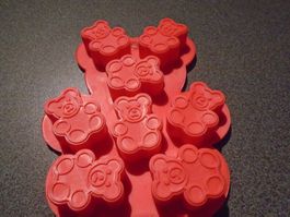 Silikonform Bärchen, rot