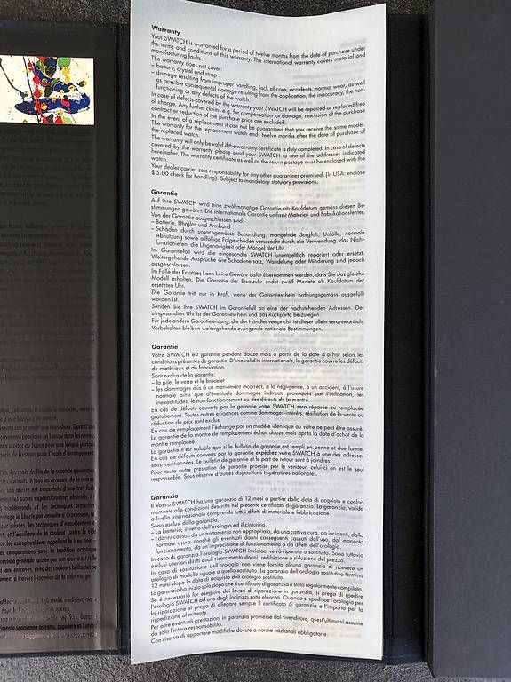 Swatch Orologi: Swatch Sam Francis 1992 GZ123 | Ungeöffnet / Full Set – Nuovo e nell'imballaggio originale da Gümligen venduto da NicolasScheidegger 3