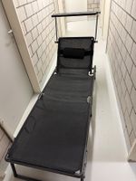 2x Liegestuhl / Sonnenliege faltbar – schwarz – ab CHF 1.–