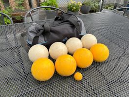 Boccia Kugeln mit Tasche gebraucht