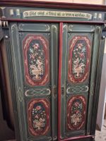 Bemalter Bauernschrank, antik, 19.Jh.,