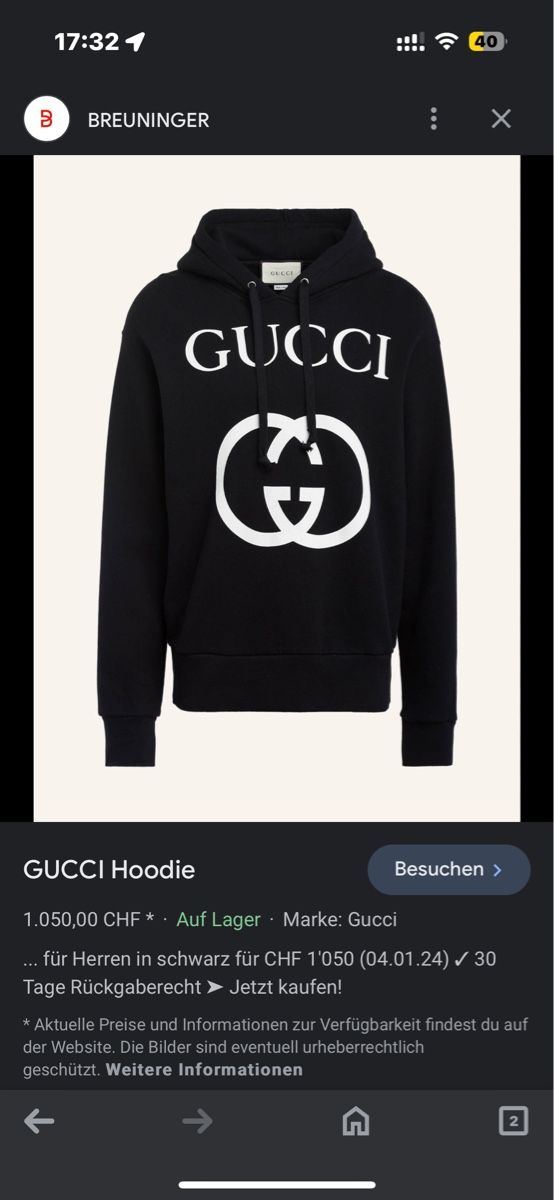 Gucci Maglioni & Felpe: Gucci Herrenpullover – Nuovo e nell'imballaggio originale da Lachen SZ venduto da HelvetiaLuxury 3