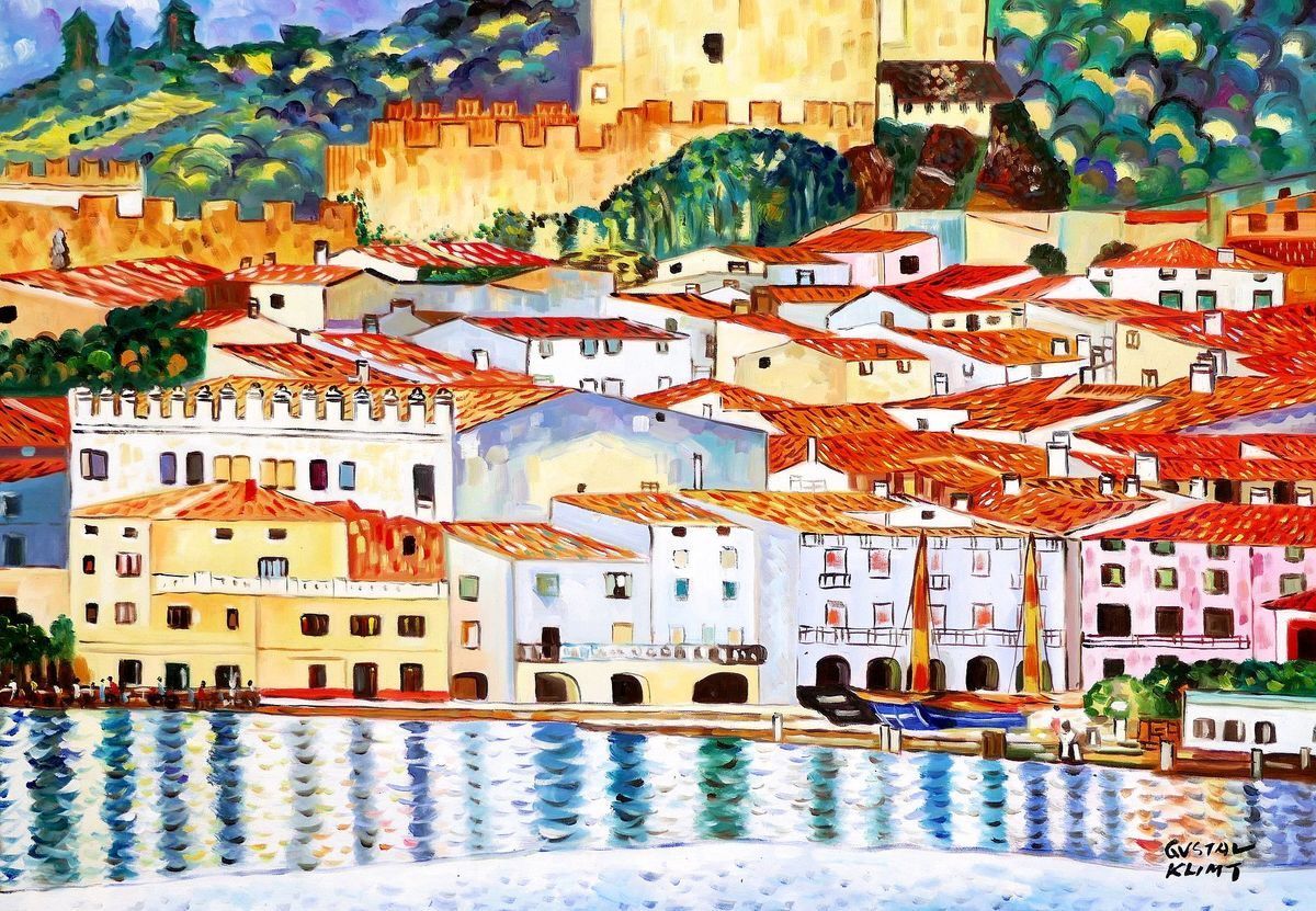 Riproduzioni & Creazioni: Gustav Klimt - Malcesine am Gardasee – Nuovo (secondo la descrizione) da Larnaca venduto da KunstDepot24