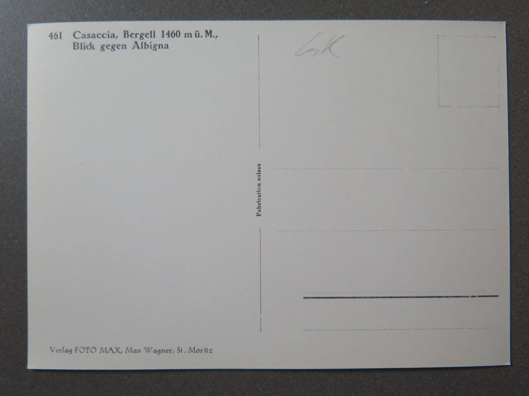 Cartoline postali: CASACCIA - BERGELL – Usato da Wittenbach venduto da lipasal 1