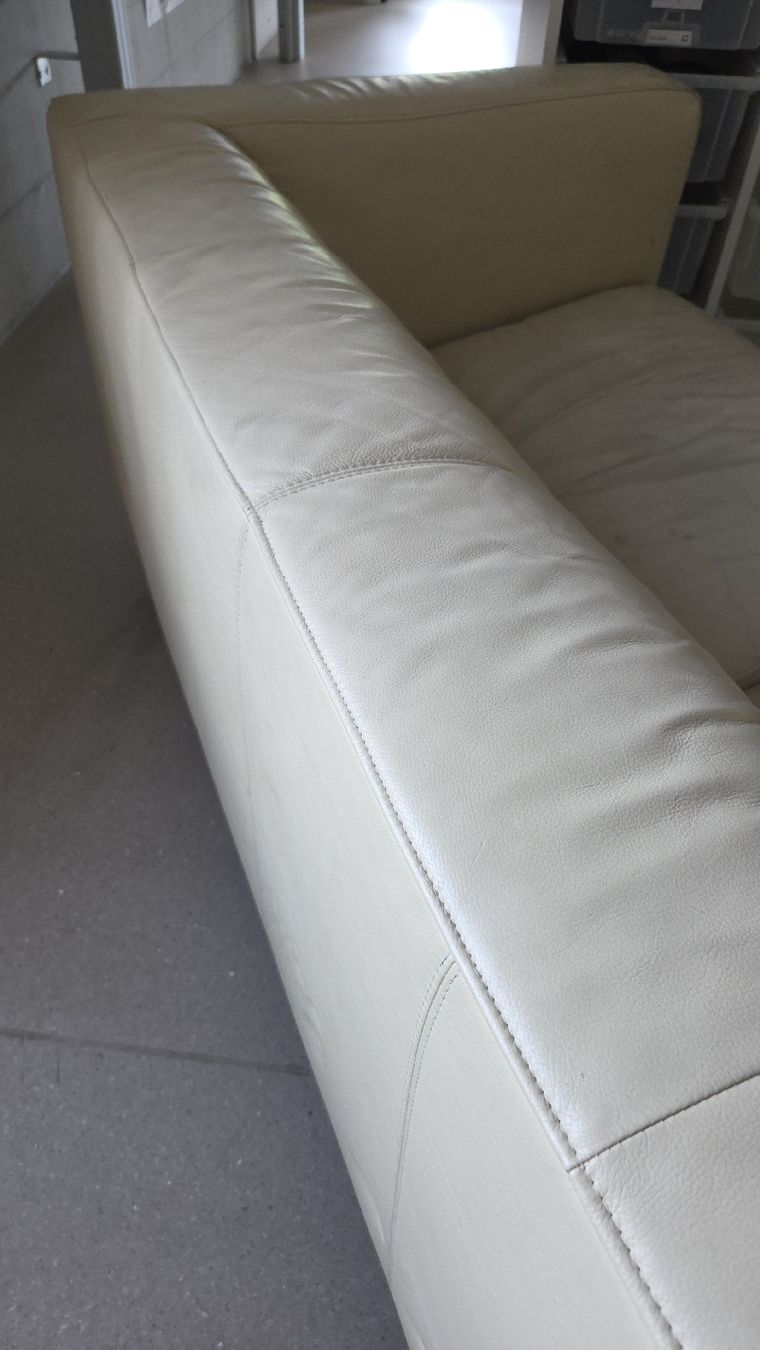 Divani: Kunstledersofa Creme – Usato da Münsingen venduto da slieus 4