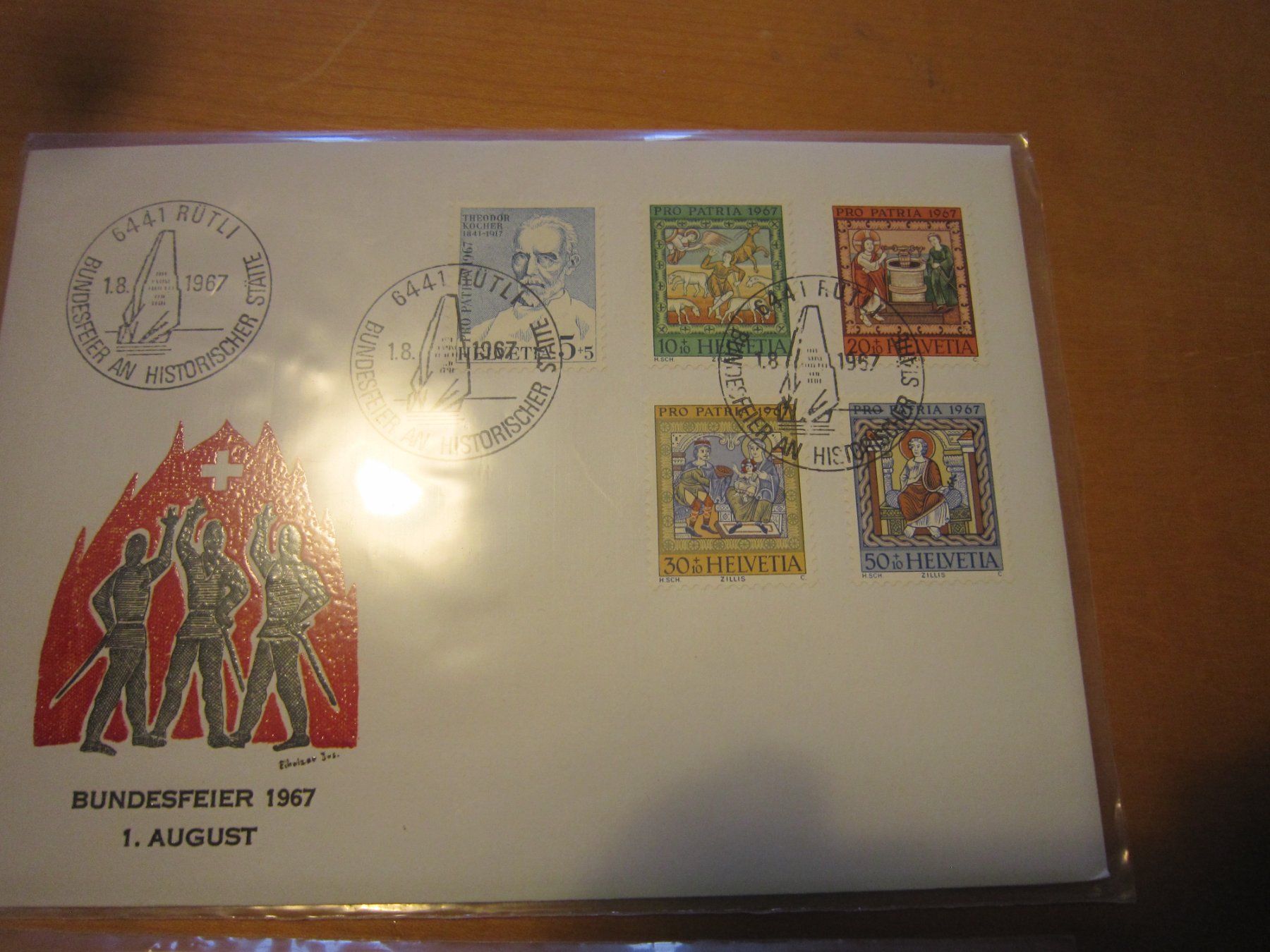 Tutti i francobolli: PP 1967 FDC und 4 x 1.er August – Usato da Gordola venduto da Polentaefung 5