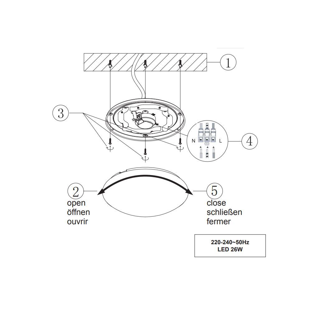 Kronleuchter & Deckenlampen: LED Deckenleuchte, Weiss, Rund, 42 cm Ø – Neu (gemäss Beschreibung) aus Kreuzlingen von Smart-Light 3