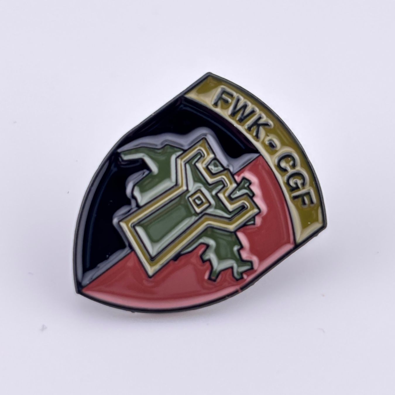 Schweizer Armee Placchette & Badge: Pins FWK CGF – Nuovo e nell'imballaggio originale da Martigny venduto da LSF 3