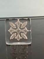 Glasblock/Paperweight Massivglas Schneestern Hadeland Schwed