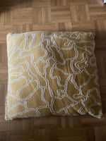 Coussin décoratif jaune moutarde, style bohème