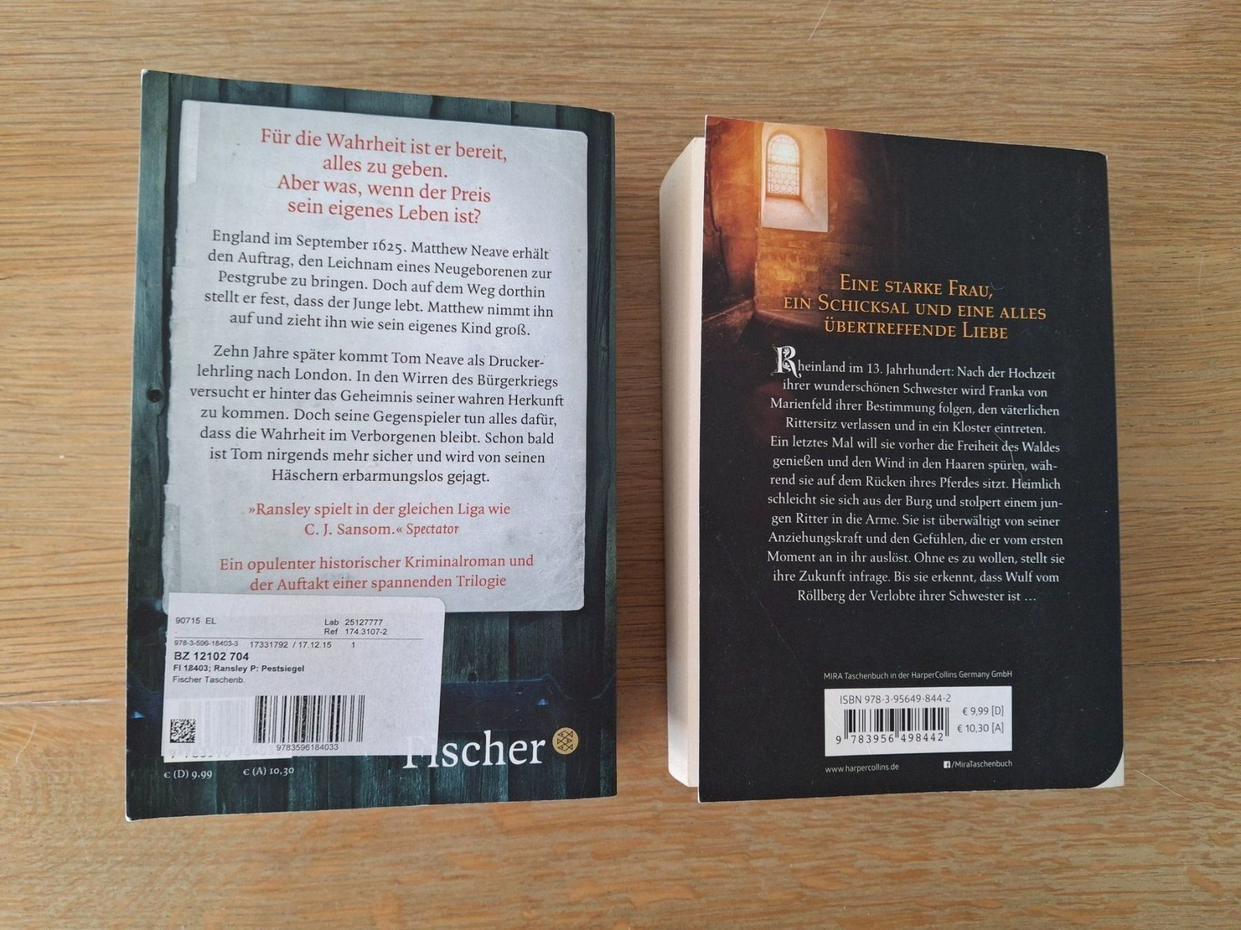 Libri: 2 historische Romane: Schörghofer und Ransley – Usato da Walterswil SO venduto da Jerry_maus 1
