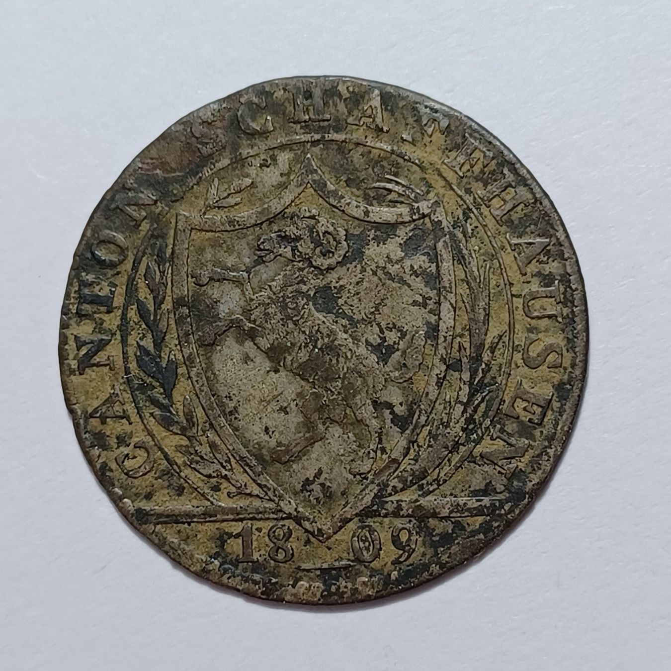 Tutti le monete: Batzen 1809 Schaffhausen s-ss – Usato da Pfäffikon ZH venduto da Welt_Muenzen