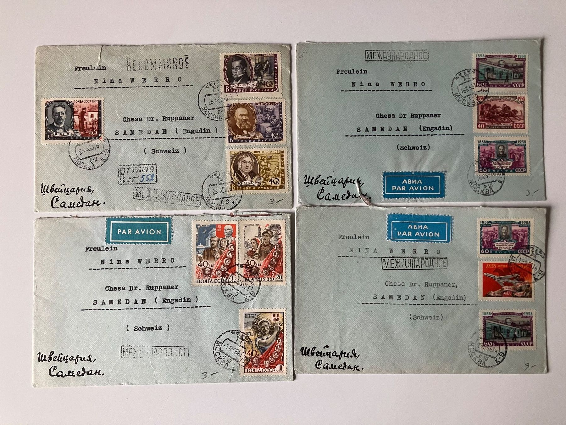 Tutti i francobolli: 15 tolle Briefe Russland - Schweiz – Usato da Baar venduto da Ramona10 2