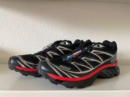 Salomon S-Lab Laufschuhe schwarz Gr 42 rot guter Zustand