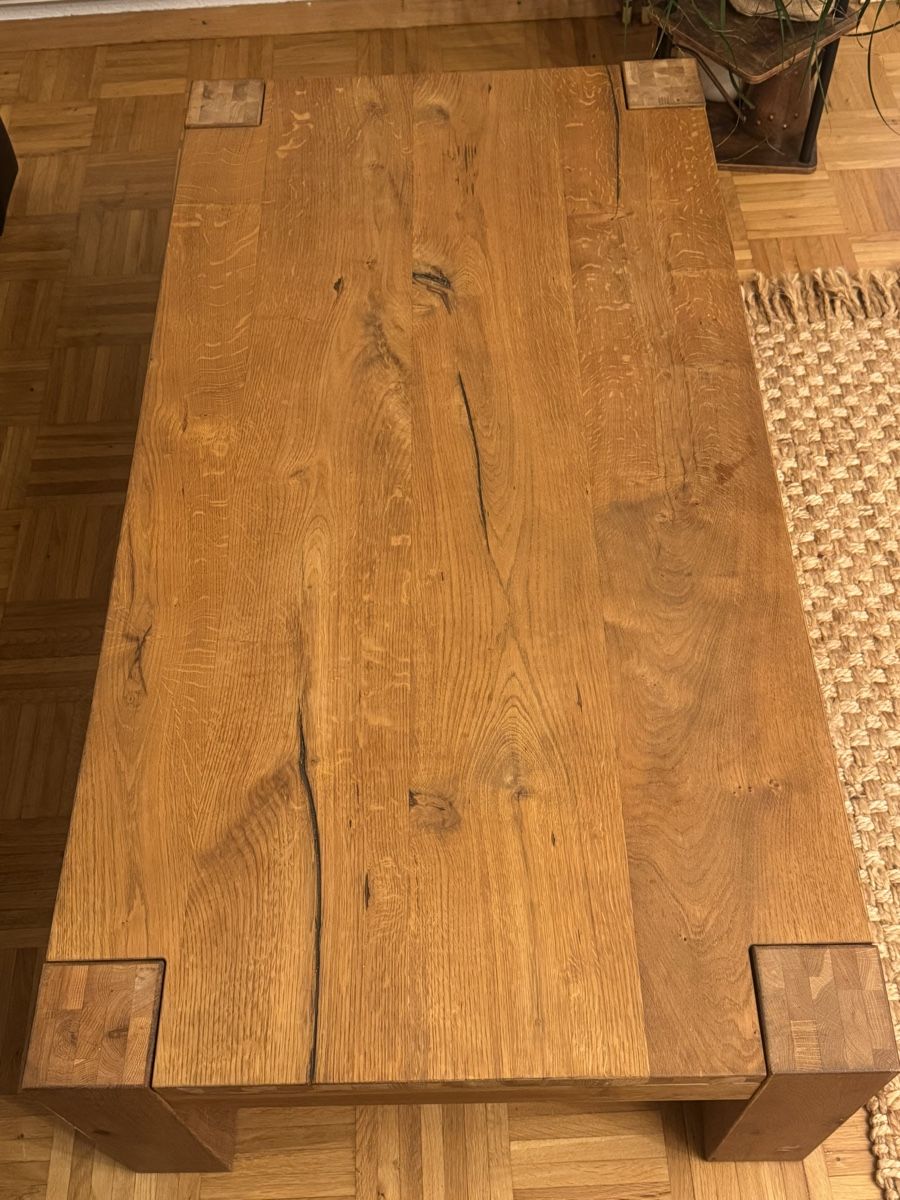 Conforama Tavoli: Couchtisch Conforama Modell Travers Eiche massiv braun – Usato da Turgi venduto da lenfantterrible 6