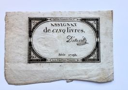 Frankreich 5-Livres-Assignant 1793