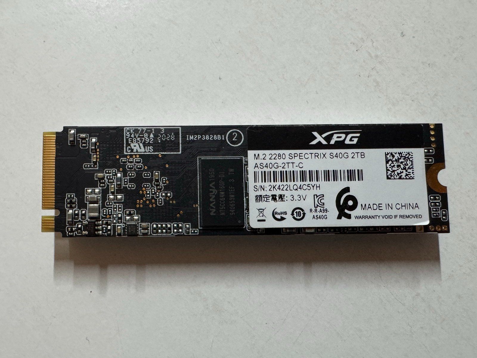 Harddisks: SSD ADATA XPG 2000GB (2TB) M.2 NVMe – Gebraucht aus Canobbio von Riccio71 1