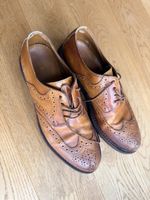 Cheaney Leather Brogue Shoes Cognac UK 8.5