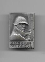 milit. Abzeichen Defilé der 2. Division 1936