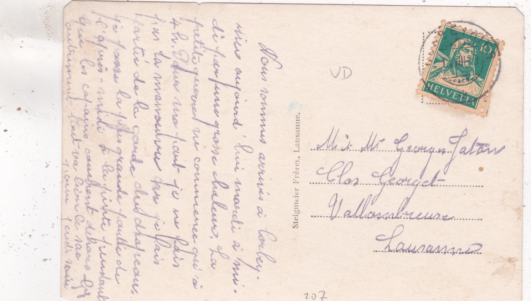 Cartoline postali: Corbeyrier 1929 – Usato da Herisau venduto da Lisegrat2008 1