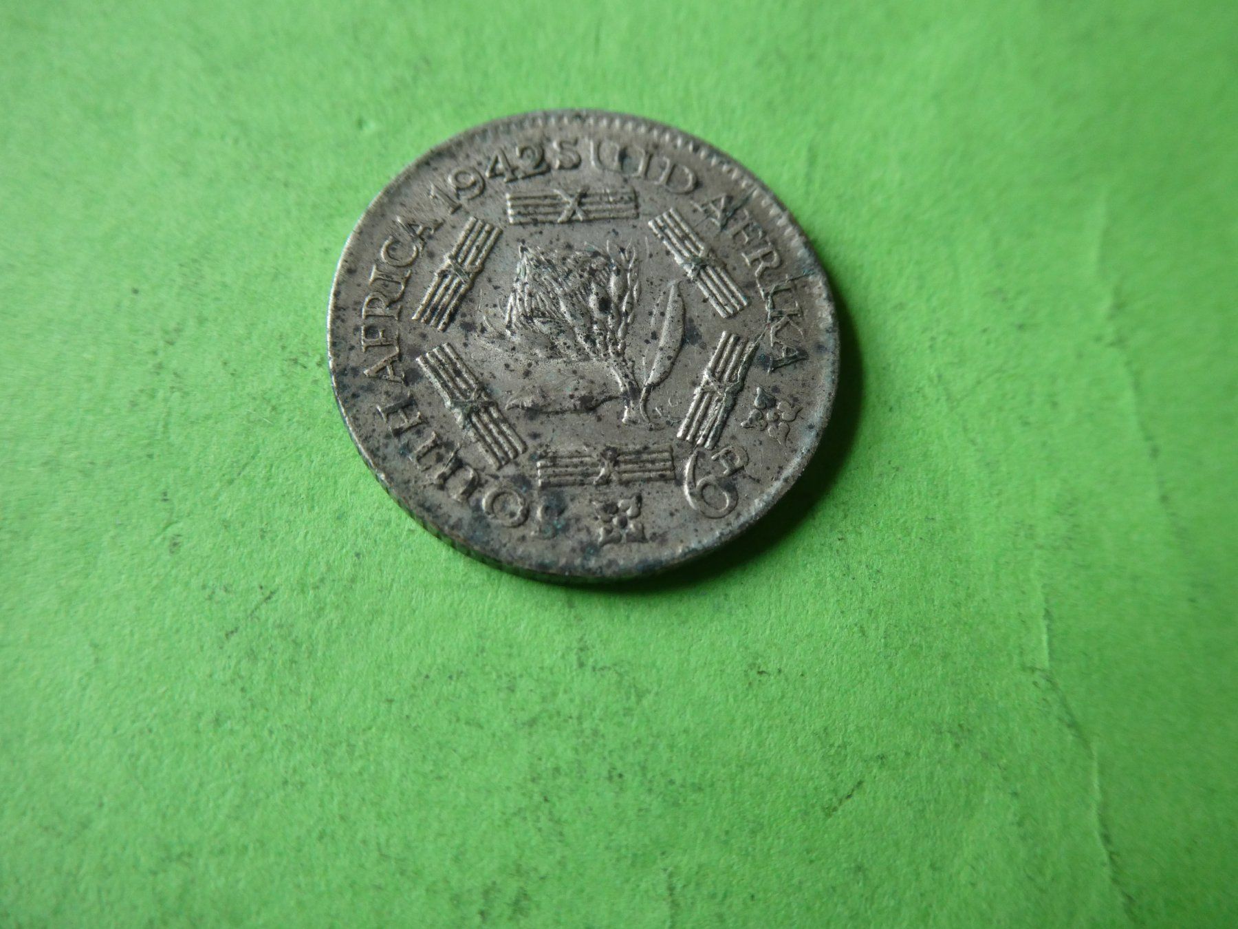 Tutti le monete: Südafrika 1942, 6 Pence - Silber – Usato da Hinterforst venduto da Rohusri