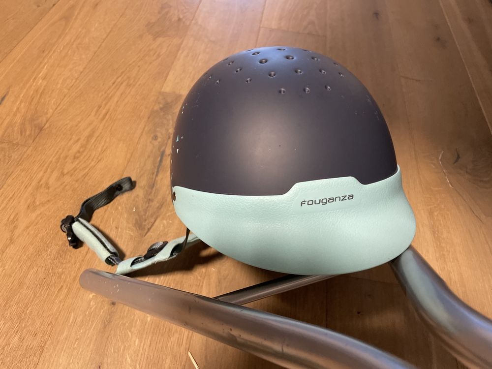 Reithelm Fouganza Decathlon Gr S 52-55 cm (Nuovo (secondo la