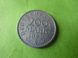 Dt. Reich 1923 A, 200 Mark - Alu