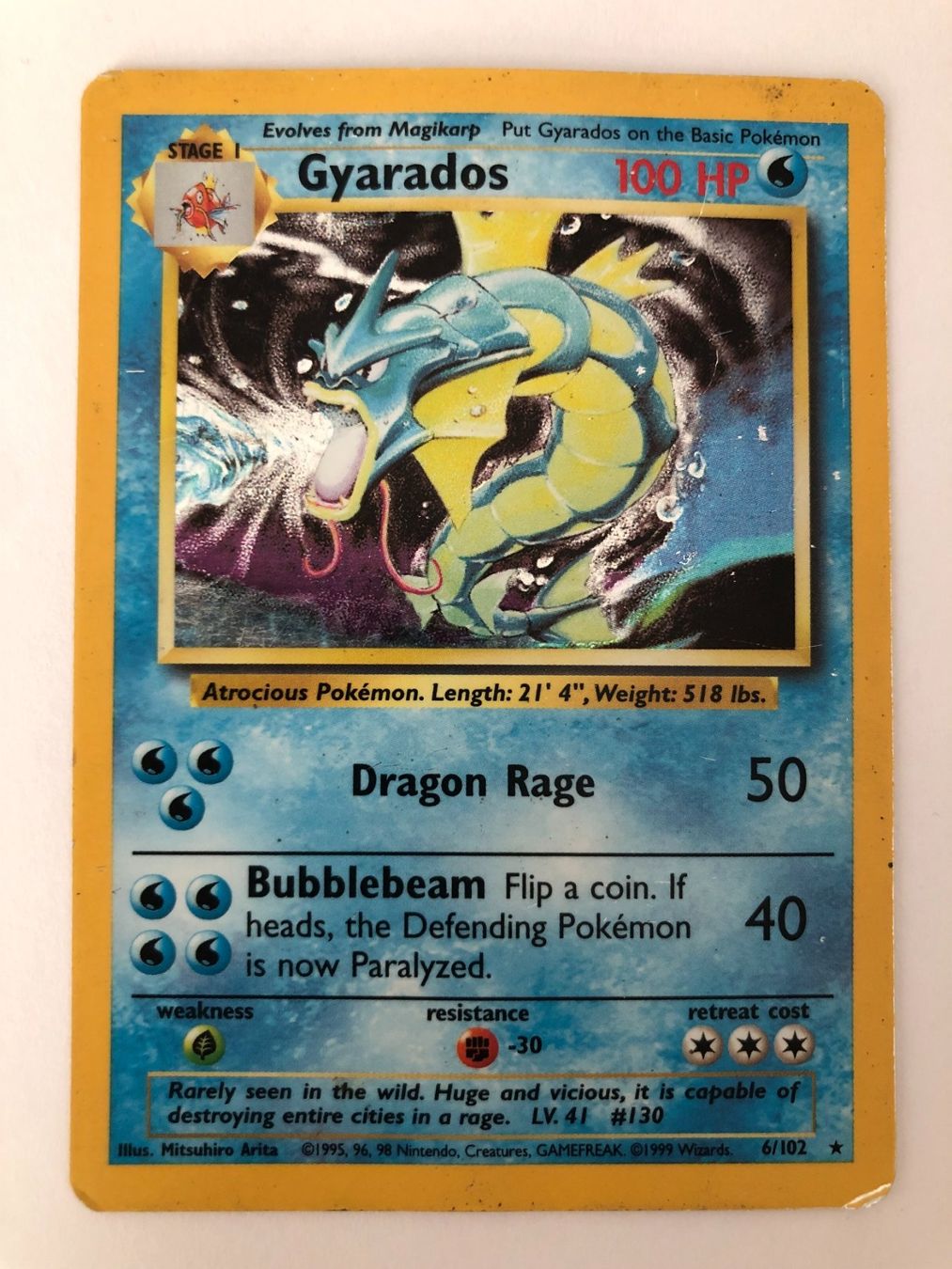 Pokémon Carte collezionabili: Gyarados Holo - Base Set - Pokemon – Usato da Nussbaumen AG venduto da Bika-Shop