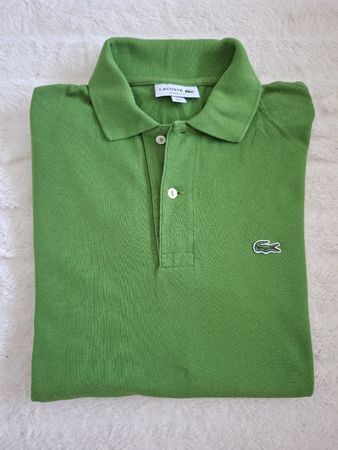 Polo Lacoste vert classique homme T S– 