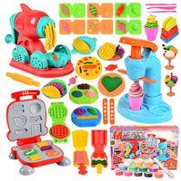 51 Stück Knete Set Knetwerkzeug für Kinder Knete Eismaschine