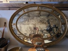 Miroir ancien doré, style Louis XVI