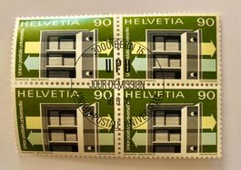 Viererblocks Dienstmarken, UPU  Bern   