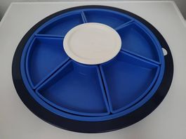 Tupperware Servierplatte blau Snackteller Set Schale Dose