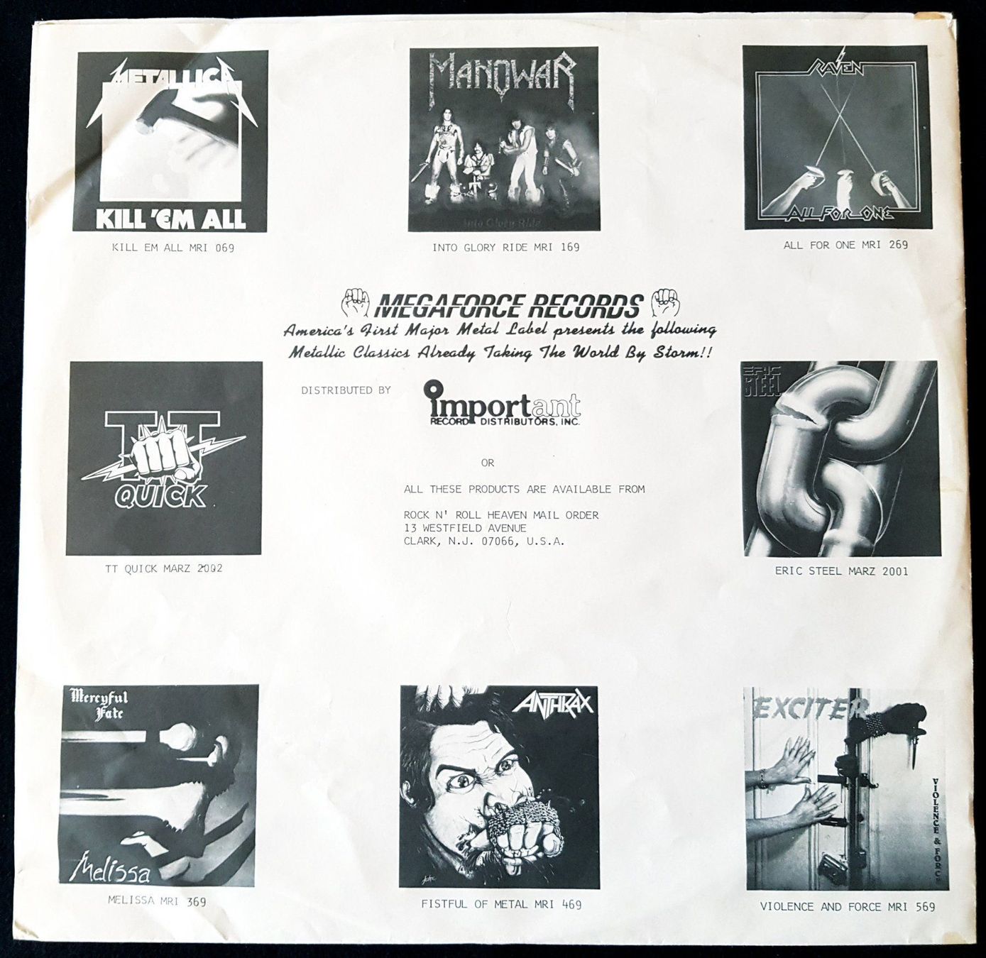 Dischi in vinile: Born To Metalize - LP - 1984 - US First Press - Megaforce – Usato da Uster venduto da Zardodel 6
