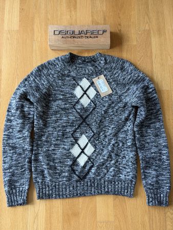 Neuwertiger 100% originaler Dsquared2 Woll-Pullover Grösse M
