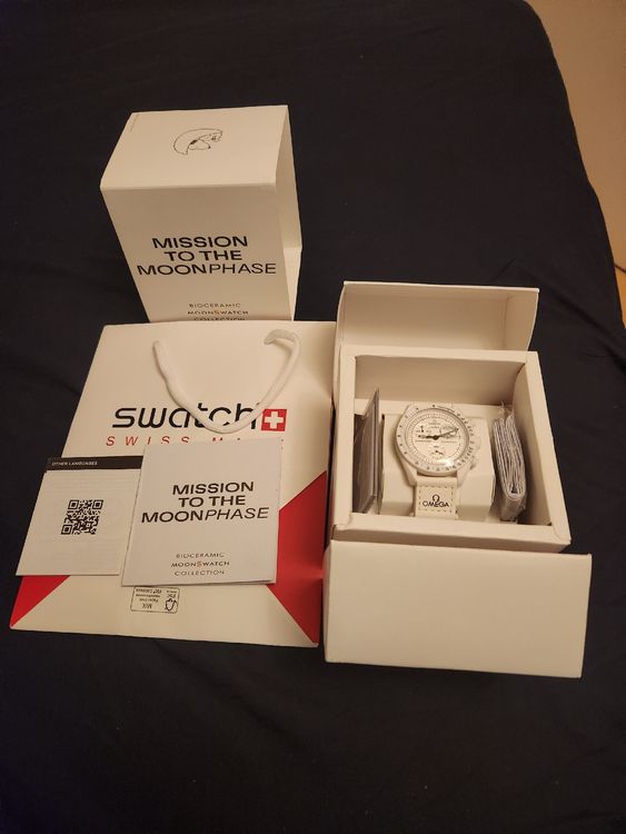 Swatch Orologi: Swatch x Omega Moonswatch Mission to the Moonphase - Neuve! – Nuovo (secondo la descrizione) da Monthey venduto da clochette206 2