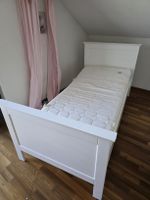 Bett Weiss mit Lattenrost,  Matratze 90x200 cm Möbel Pfister