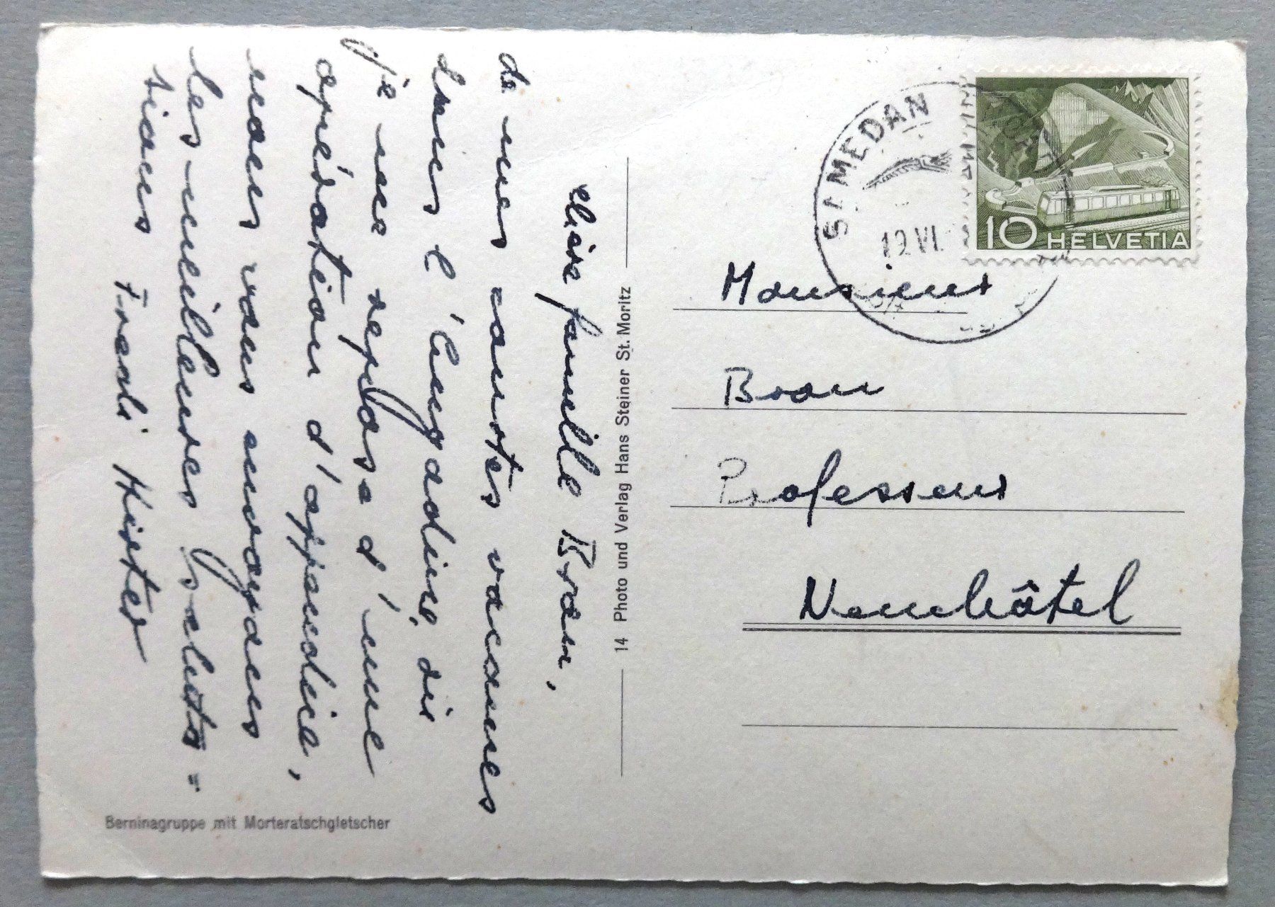 Cartoline postali: Berninagruppe mit Morteratschgletcher – Difettoso da Fétigny venduto da Billy2miny 1