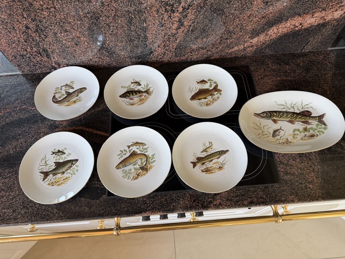 Set di piatti: Bavaria Teller Set 7-teilig Fisch – Usato da Tagelswangen venduto da Snowglimmer