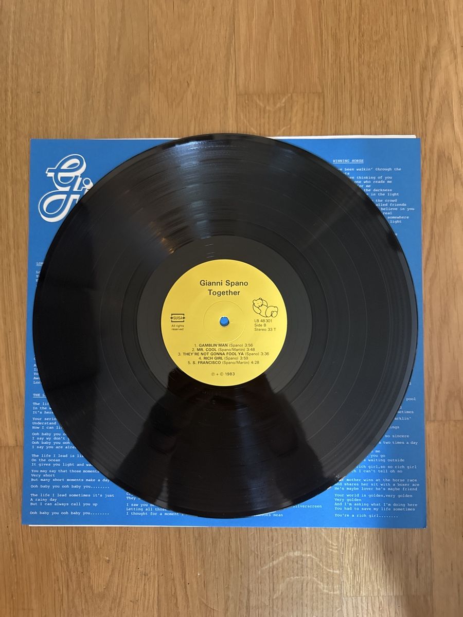 Schallplatten: Gianni Spano - Together - LP - Schweizer Rock/Pop/80er – Gebraucht aus Rorbas von BlackstarRecords 3
