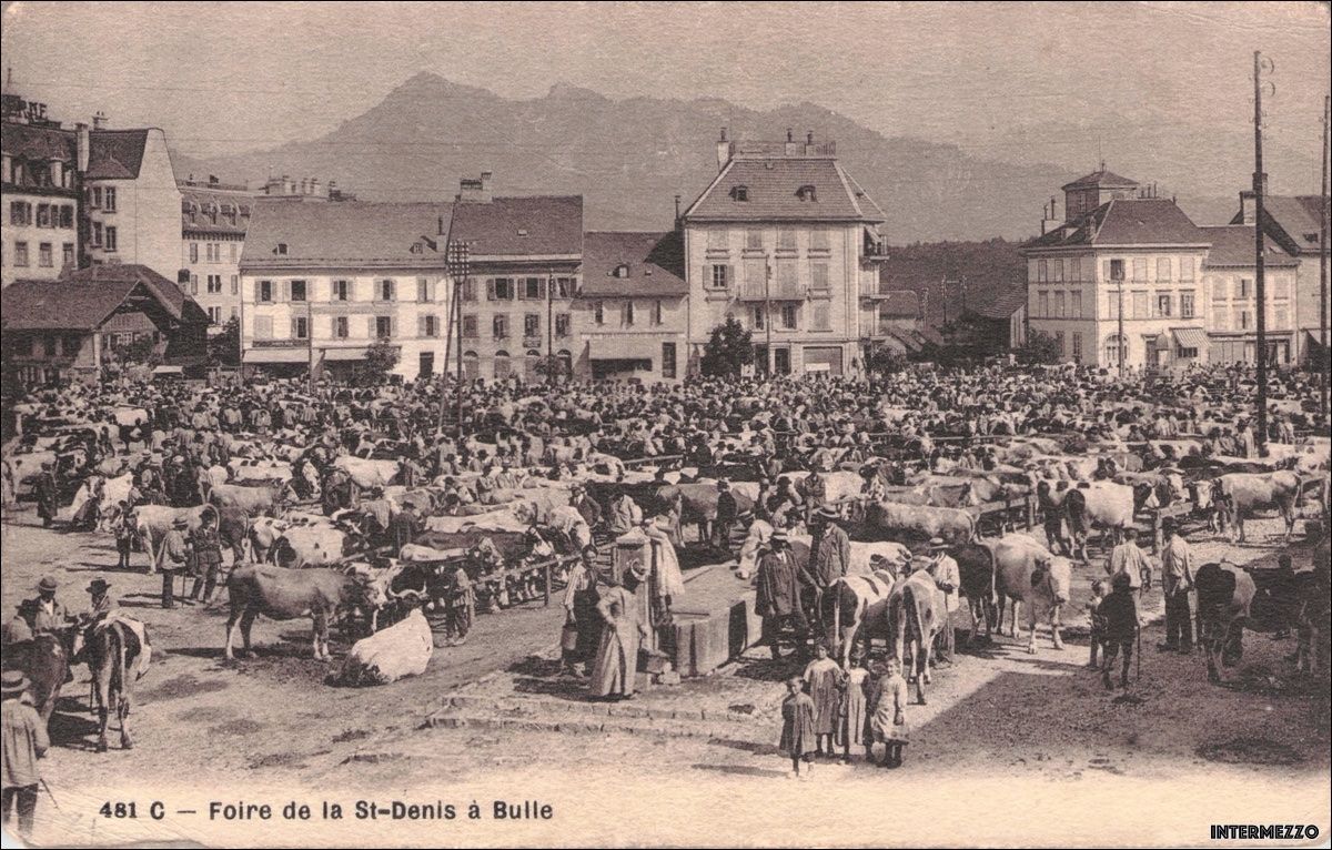 Cartoline postali: Bulle // Foire de la St-Denis // ca. 1910 – Usato da Basel venduto da intermezzo12
