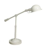 Tischlampe Vintage weiss Schirm verstellbar - Liquidation